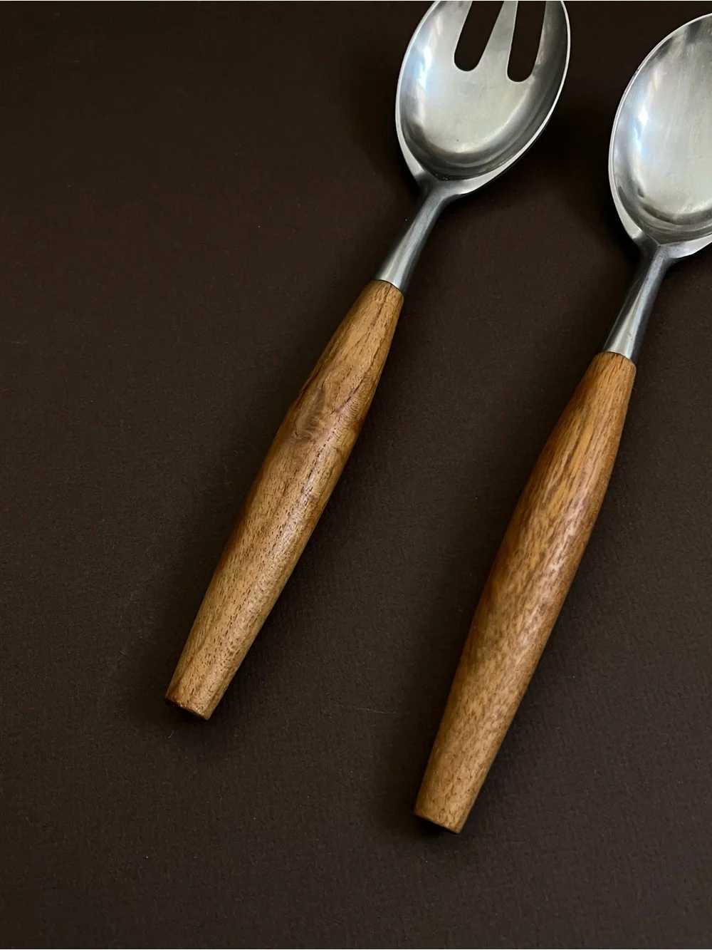 Vintage Dansk Fjord Wood-Handle Serving Set
